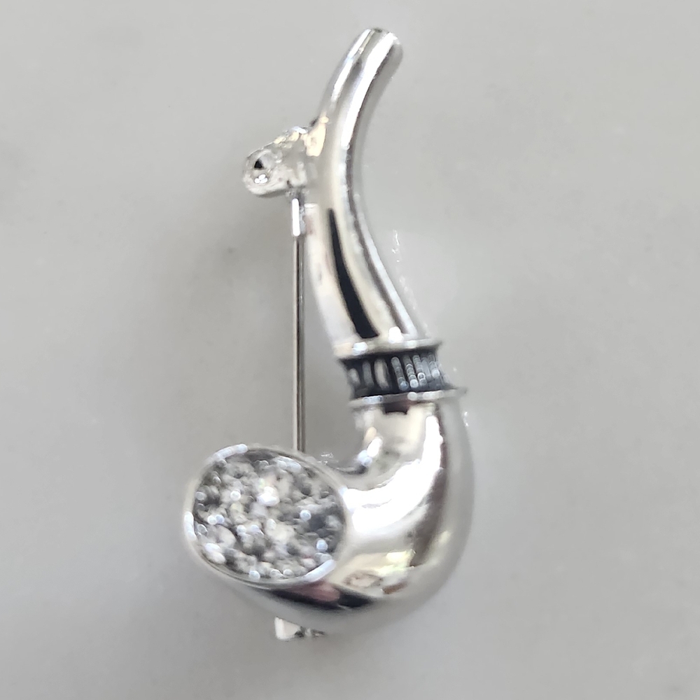 Pipe Tobacco Pin Brooch